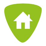 acyh green icon with house icon